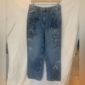 HM Divided Art Jeans Size 8